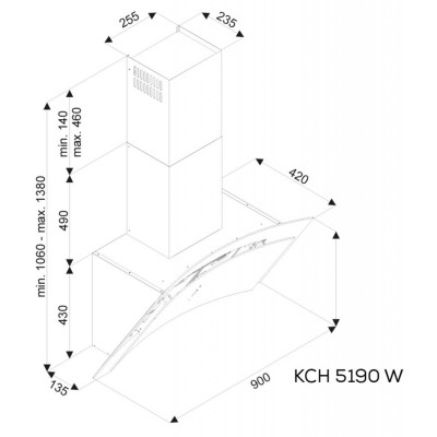 Витяжка кухонна Kernau KCH 5190 W Витяжка кухонна Kernau KCH 5190 W