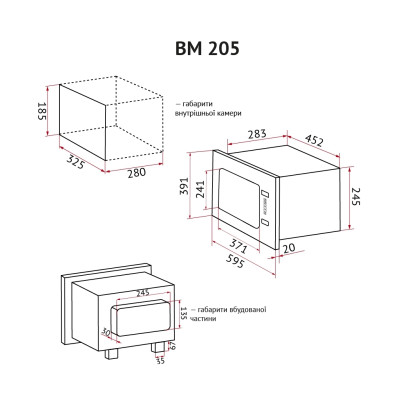 Микроволновая печь Perfelli BM 205 GLW Микроволновая печь Perfelli BM 205 GLW