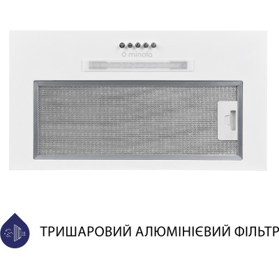 Витяжка кухонна Minola HBI 5223 WH 700 LED