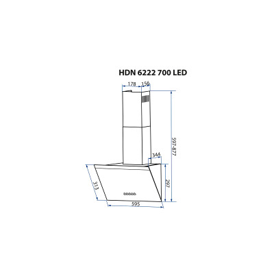 Витяжка кухонна Minola HDN 6222 WH/INOX 700 LED