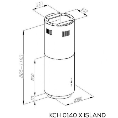 Витяжка кухонна Kernau KCH 0140 X ISLAND Витяжка кухонна Kernau KCH 0140 X ISLAND