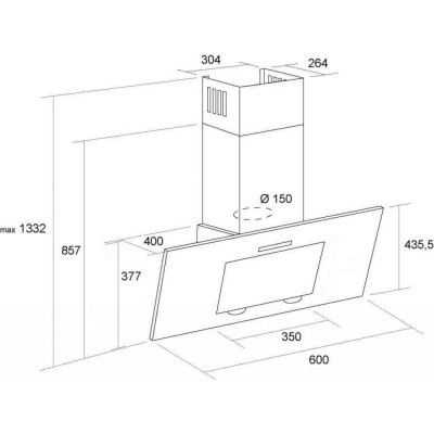 Витяжка кухонна Pyramida HES 30 (D-600 MM) GRAY /AJ Витяжка кухонна Pyramida HES 30 (D-600 MM) GRAY /AJ