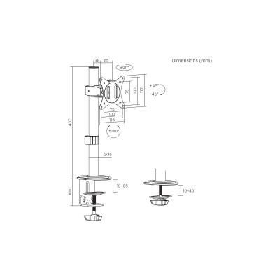 Кронштейн Brateck LDT66-C01