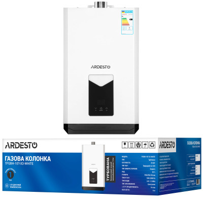 Проточный водонагреватель Ardesto TFGBH-10T-X3-WHITE Проточный водонагреватель Ardesto TFGBH-10T-X3-WHITE