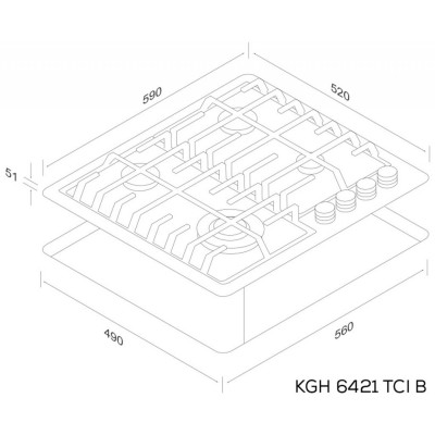 Варочна поверхня Kernau KGH 6421 TCI B Варочна поверхня Kernau KGH 6421 TCI B