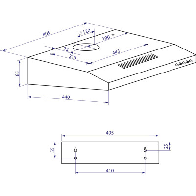 Вытяжка кухонная Minola HPL 512 BR