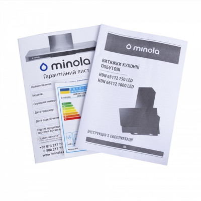 Витяжка кухонна Minola HDN 63112 BL 750 LED