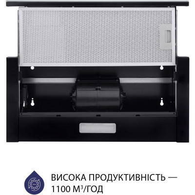 Витяжка кухонна Minola HTLS 6734 BL 1100 LED GLASS