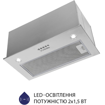Витяжка кухонна Minola HBI 5827 I 1200 LED Витяжка кухонна Minola HBI 5827 I 1200 LED