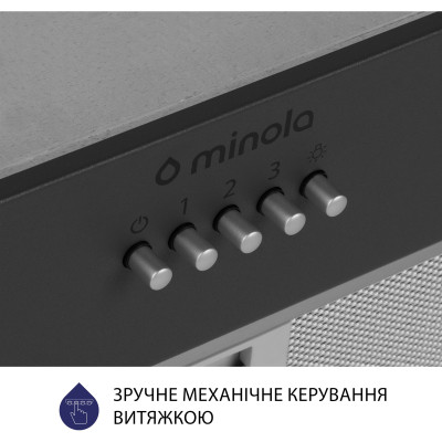 Вытяжка кухонная Minola HBI 5204 GR 700 LED