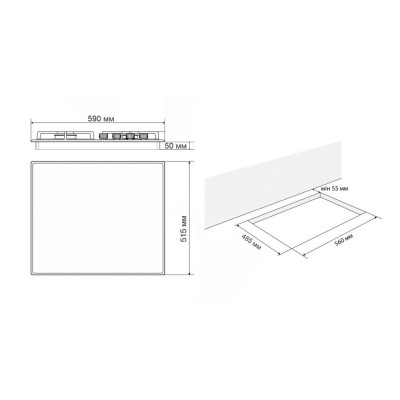 Варочная поверхность Eleyus BERTA 60 WH CF