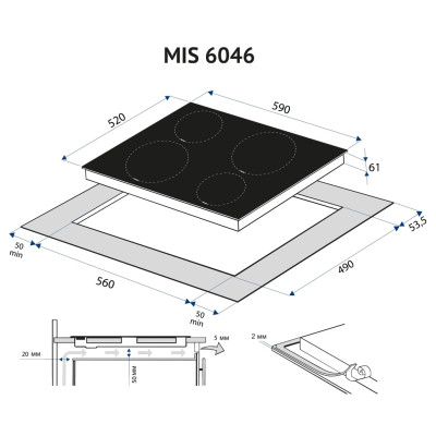 Варочна поверхня Minola MIS 6046 KBL