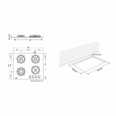 Варочна поверхня Eleyus ASTRA 60 BL EF