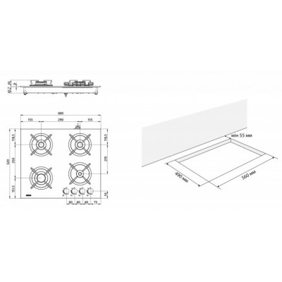 Варочная поверхность Eleyus ASTRA 60 BG CF