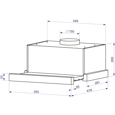 Вытяжка кухонная Minola HTLS 6234 BL 700 LED GLASS Вытяжка кухонная Minola HTLS 6234 BL 700 LED GLASS