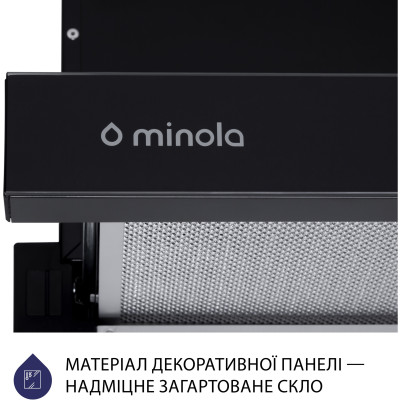 Витяжка кухонна Minola HTLS 6734 BL 1100 LED GLASS