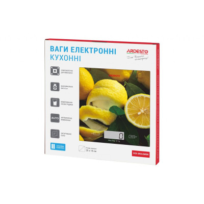 Весы кухонные Ardesto SCK-893LEMON Весы кухонные Ardesto SCK-893LEMON