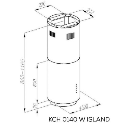 Витяжка кухонна Kernau KCH 0140 W ISLAND Витяжка кухонна Kernau KCH 0140 W ISLAND