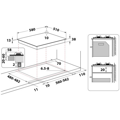 Варочная поверхность Whirlpool TKRL660IX Варочная поверхность Whirlpool TKRL660IX