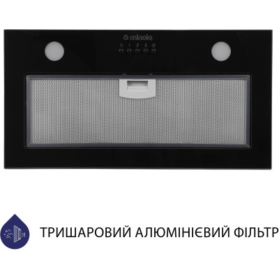 Витяжка кухонна Minola HBI 52621 BL GLASS 700 LED