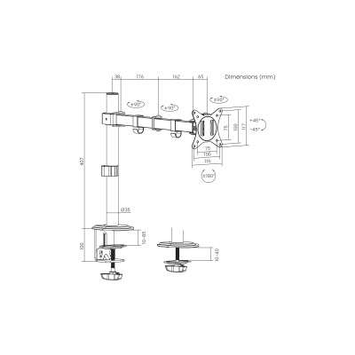 Кронштейн Brateck LDT66-C012