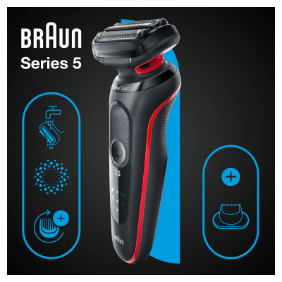 Електробритва Braun Series 5 51-R1200s BLACK / RED Електробритва Braun Series 5 51-R1200s BLACK / RED