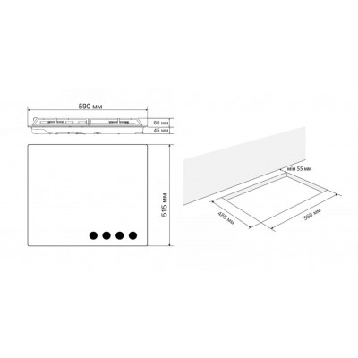 Варочна поверхня Eleyus MAGENTA 60 WH CF